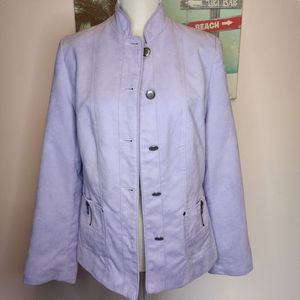 Tanjay EUC faux suede light purple jacket blazer
